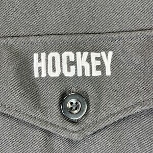 Hockey Button-Up Dress Shirt Men L Workwear Style hard-core Skateboarding Black‎